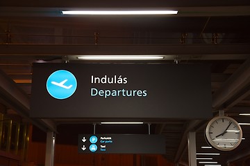 Image showing Departures