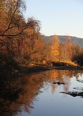 Image showing Autumn by the river Gaula