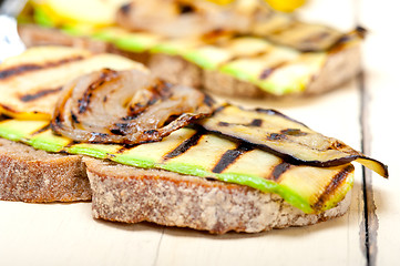 Image showing grilled vegetables on bread