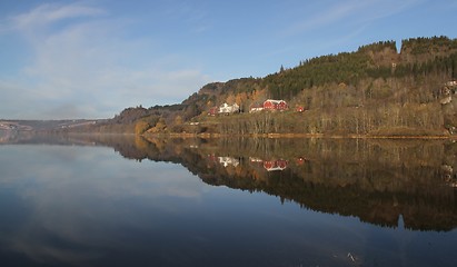 Image showing Reflections in Trondheimsfjorden