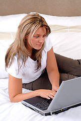 Image showing Woman And Laptop