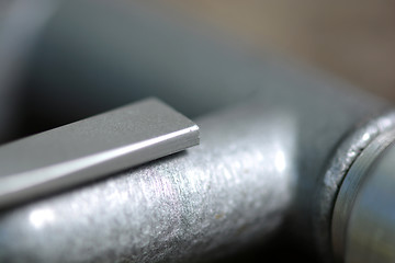 Image showing close up metal details