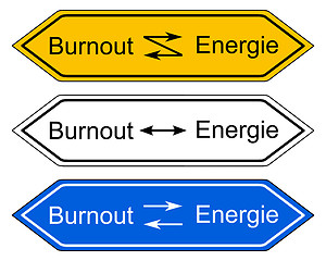 Image showing Direction sign burnout