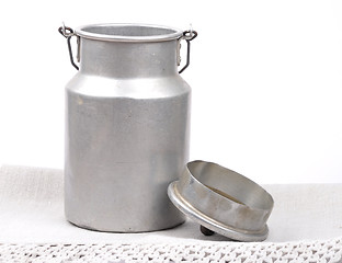 Image showing Milk can open