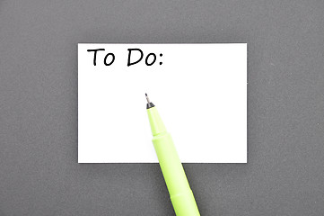 Image showing To do list