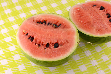 Image showing Close up red watermelon background