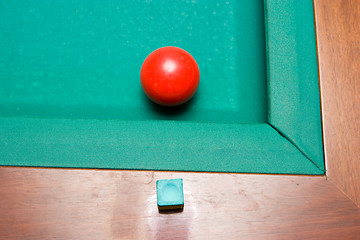 Image showing Red Billiard Ball