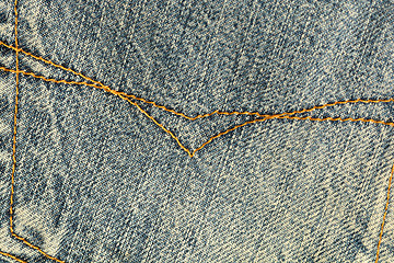 Image showing Blue jeans pocket.