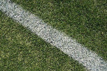 Image showing White boundary line of a playing field