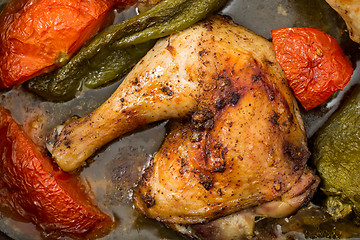 Image showing Roast chicken mediterranean style