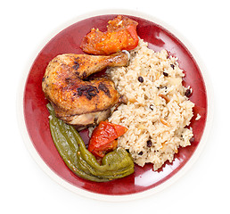 Image showing Roast chicken mediterranean style