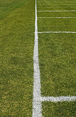 Image showing Side boundary line of a football field