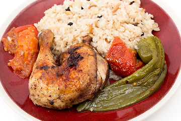 Image showing Roast chicken mediterranean style