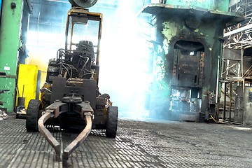 Image showing Industrial interior with bulldozer inside