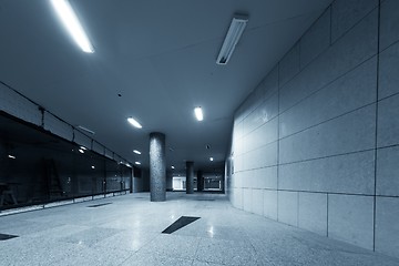 Image showing Large underground interior in a city