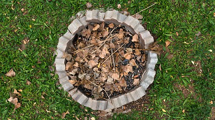 Image showing Wooden camp fire ready to be burned