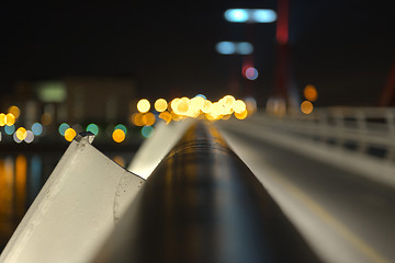 Image showing Empty bridge at night