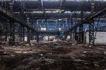 Image showing Large industrial hall under construction