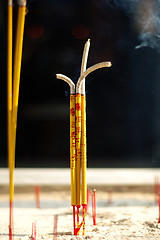 Image showing Buring incense sticks