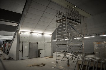 Image showing Large interior underground being renovated