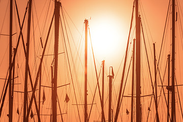 Image showing Lonely masts