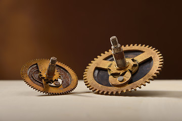 Image showing Old gears on table