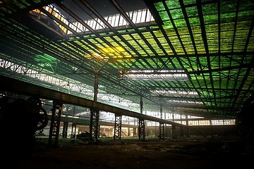 Image showing Large industrial hall under construction