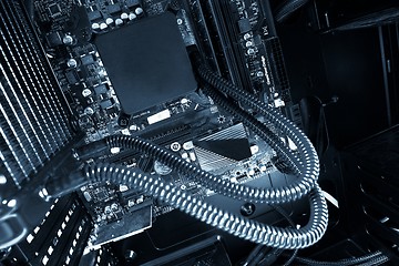 Image showing Computer motherboard with cooling