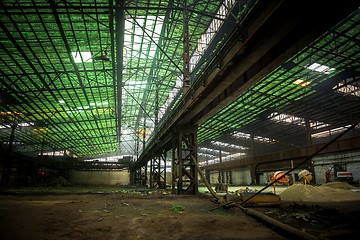 Image showing Large industrial hall under construction