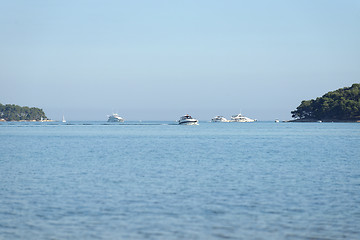 Image showing Yachts in the sea