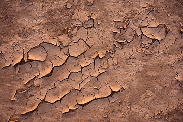 Image showing Dry soil closeup before rain