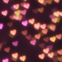 Image showing hearts bokeh background