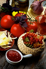 Image showing Pasta and Ingredients