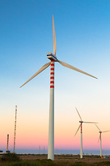 Image showing Wind turbines 