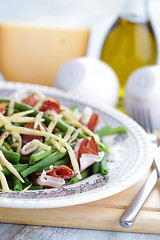 Image showing ham and beans salad