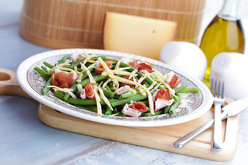 Image showing ham and beans salad