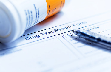 Image showing Drug test blank form