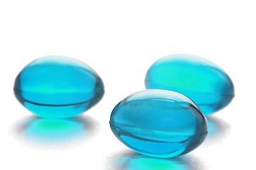 Image showing Abstract pills in cyan color