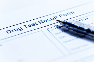 Image showing Drug test blank form