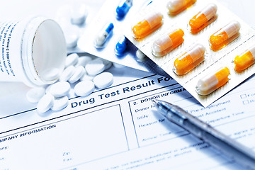 Image showing Drug test blank form