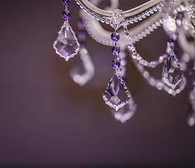 Image showing crystal Chandelier close to