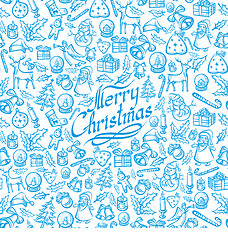 Image showing Vector Seamless Christmas and New Year Card