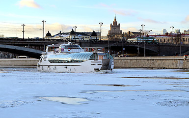 Image showing Motor ship on Moscow River