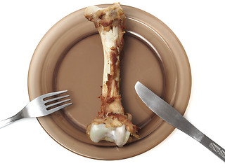 Image showing Bone on a plate