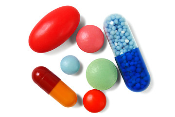 Image showing Closeup of pills