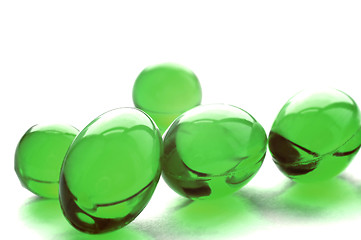 Image showing Abstract pills in green color