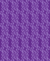 Image showing purple seamless background with floral pattern