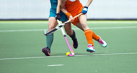 Image showing Field hockey match