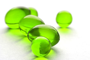 Image showing Abstract pills in green color