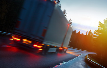 Image showing 	Truck on the road